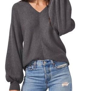 1 State women’s knit, ribbed bubble sleeve top size XL